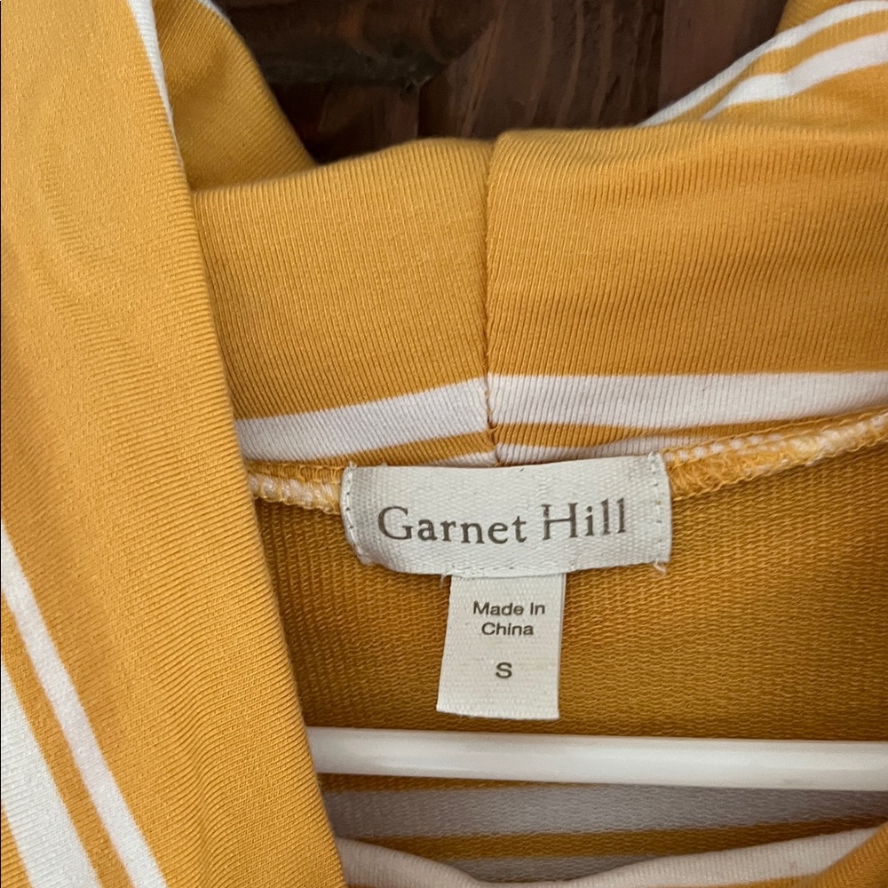 Garnet Hill Yellow and White Striped Sweater - Picture 3 of 6